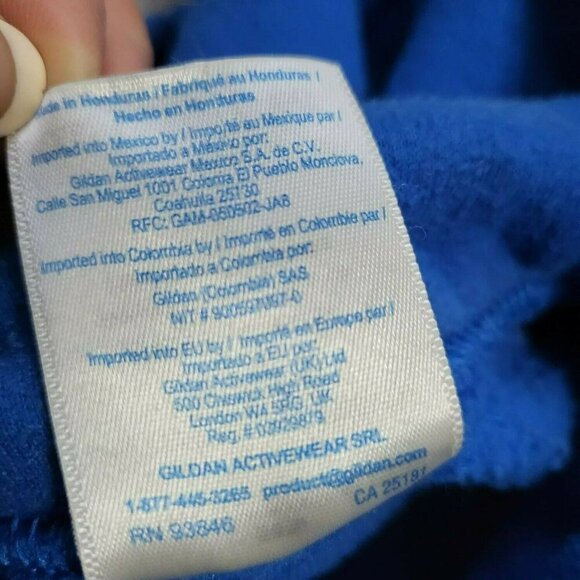 Gildan Heavy Blend Veteran Military Hoodie Sweatshirt Blue Vintage Skull Earned - Picture 9 of 12